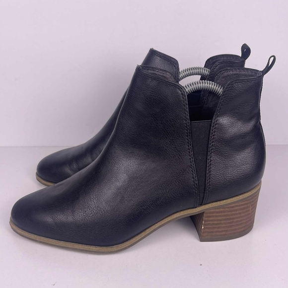 Dr. Scholl's Teammate Ankle Boots Womens 8.5 Black Shock Absorbent Round Toe - Picture 6 of 7